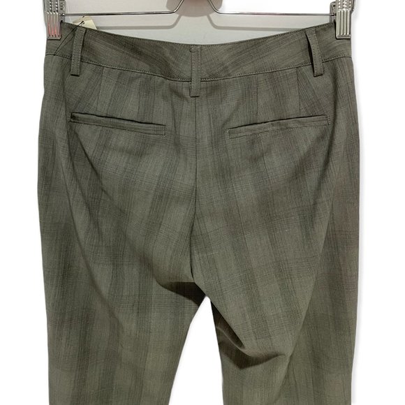 Theory 100% Wool Tamzen Plaid Straight Leg Dress Pant Trousers Cobble Grey 0 NWT - Picture 7 of 11